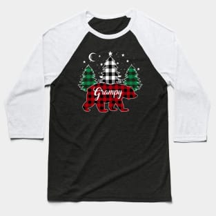 Grampy Bear Buffalo Red Plaid Matching Family Christmas Baseball T-Shirt